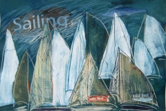 Segelboote Collage 1 ( 50 x 70 cm)