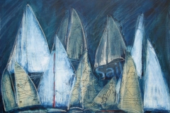 Segelboote Collage 2 (50 x 80 cm)